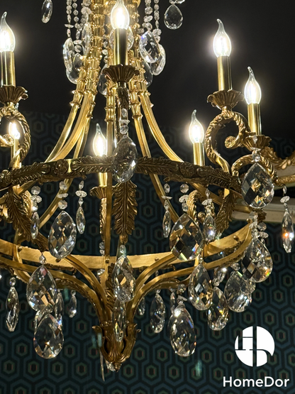 ثريا فاخرة عتيقة كلاسيكية من النحاس من هوم دور