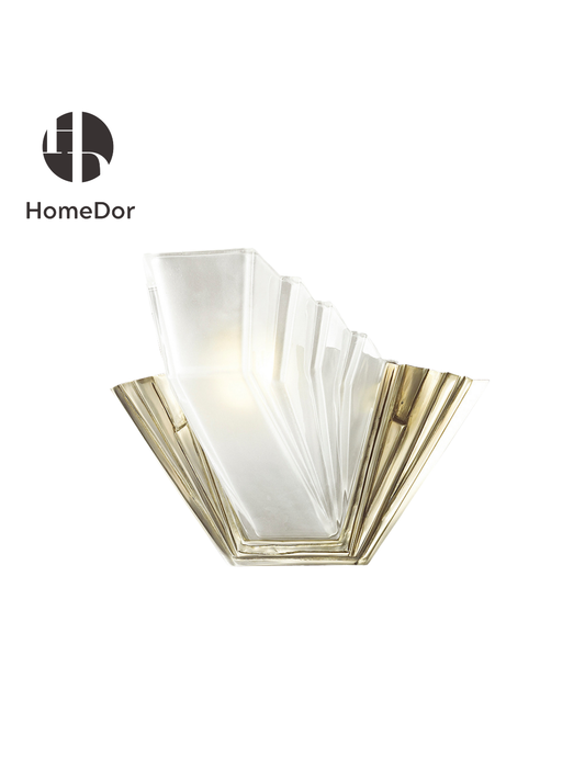 HomeDor Retro Modern Layered Glass Wall Sconce