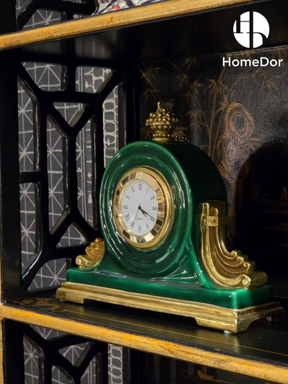 HomeDor Luxe Conjunto de decoración verde esmeralda y dorado III