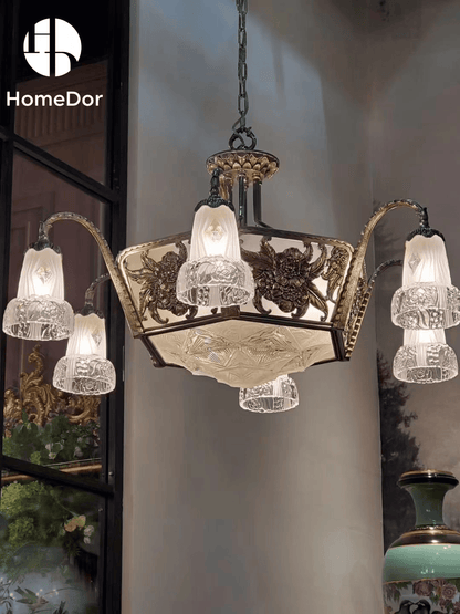 HomeDor Victorian Vintage Brass Chandelier