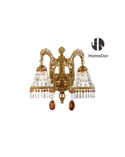 HomeDor × FH&Home | Opulent Dual Light Gold Wall Sconce