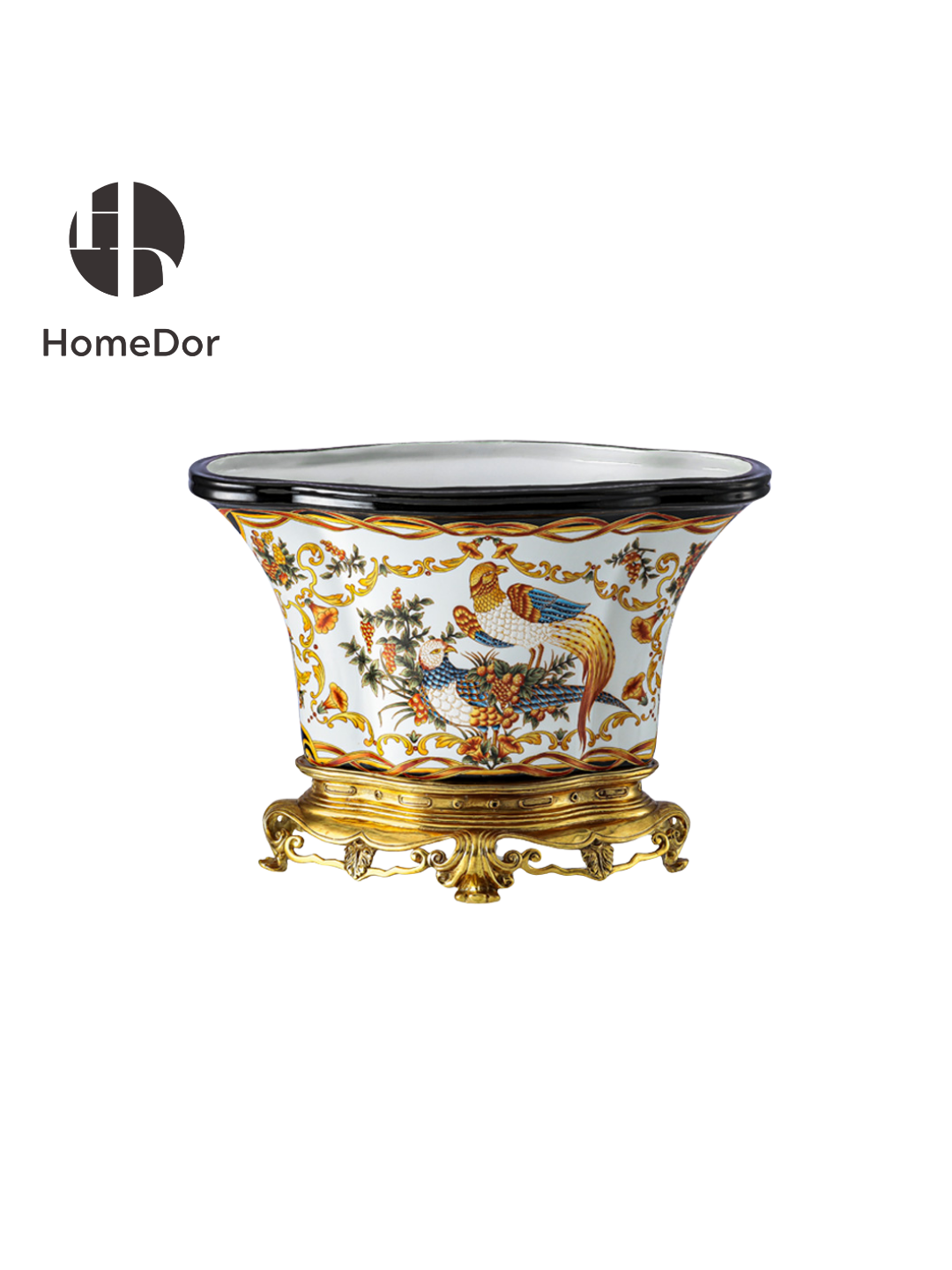HomeDor × FH&Home | Royal Golden Pheasant & Floral Gilt Decor Set