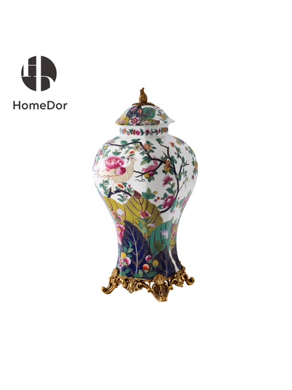 HomeDor × FH&Home | Luxe Classical Polychrome Bird-Blossom Decor Set-I