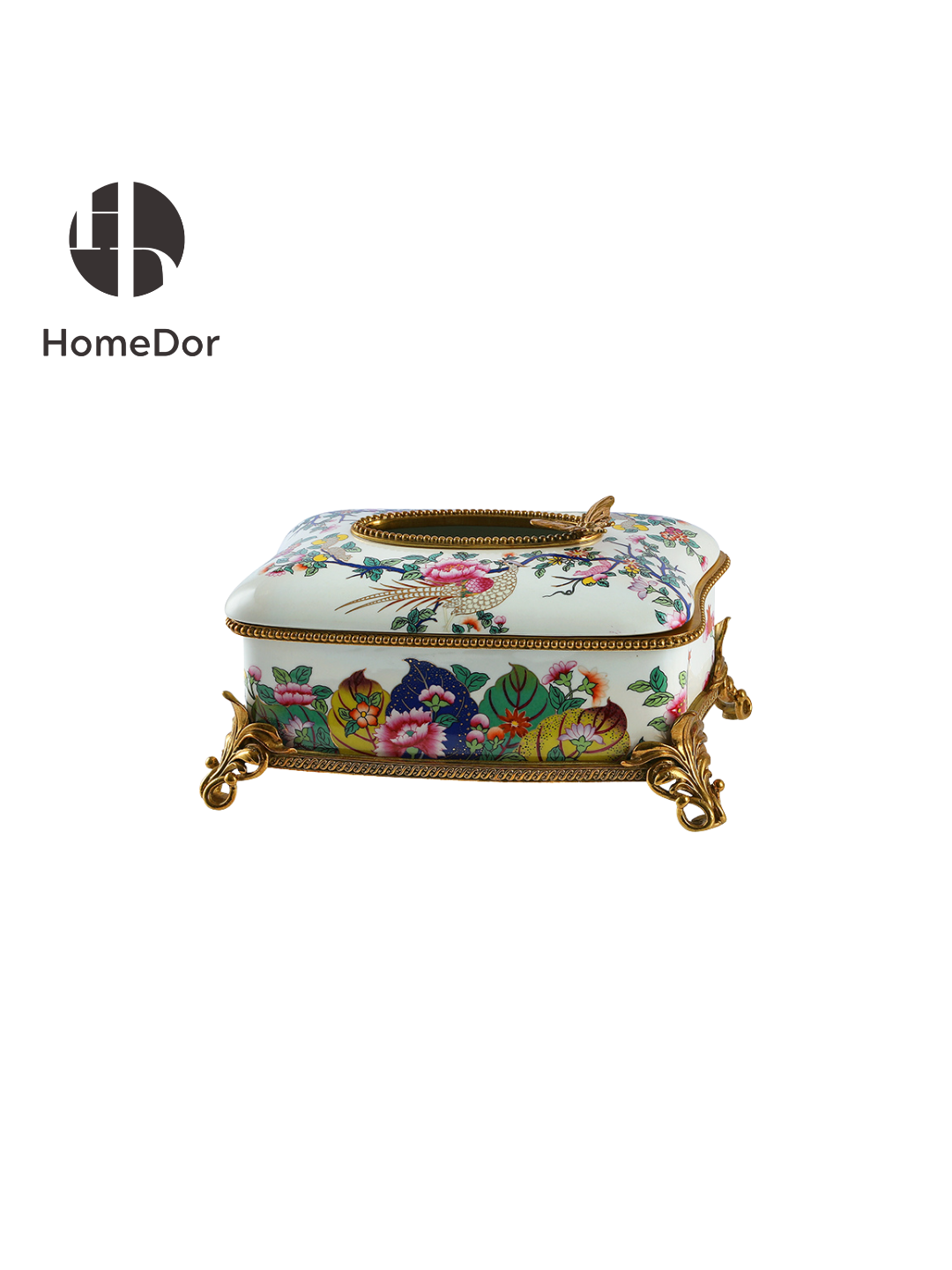 HomeDor × FH&Home | Luxe Classical Polychrome Bird-Blossom Decor Set-I