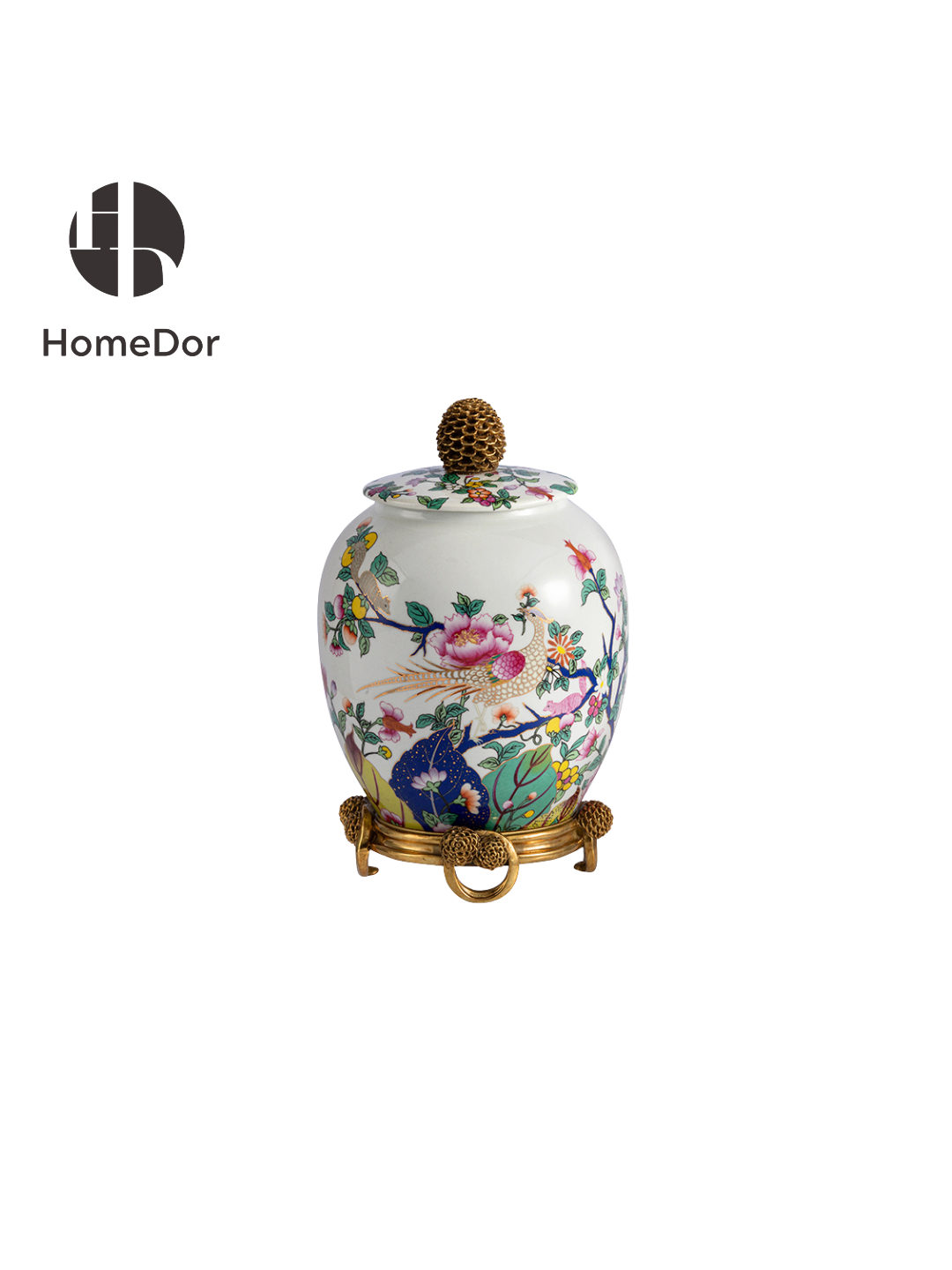 HomeDor × FH&Home | Luxe Classical Polychrome Bird-Blossom Decor Set-II