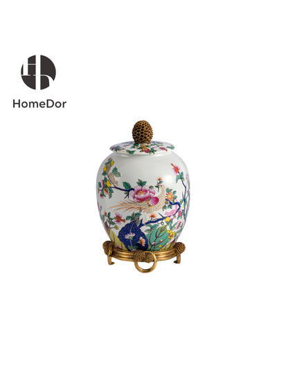 HomeDor × FH&Home | Luxe Classical Polychrome Bird-Blossom Decor Set-II