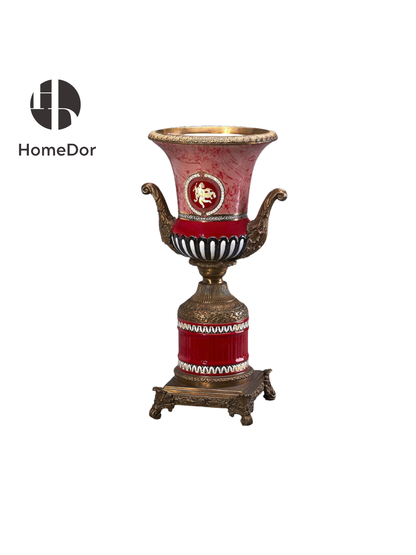 HomeDor Luxury Rococo Crimson Heraldic Decor Vessels Collection