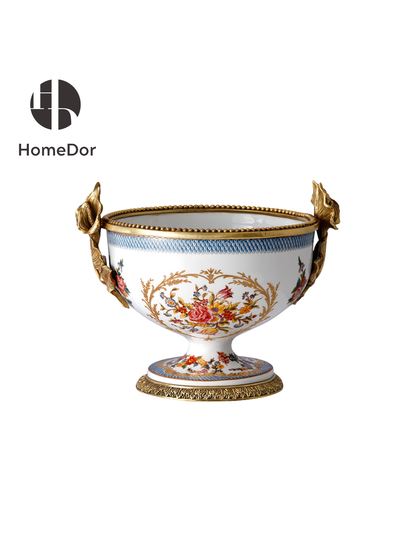 HomeDor Charming Fragrant Flower Pattern Gilded Decor Set