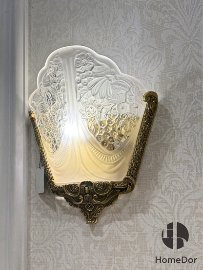 HomeDor Neoclassical Style Brass Wall Sconce