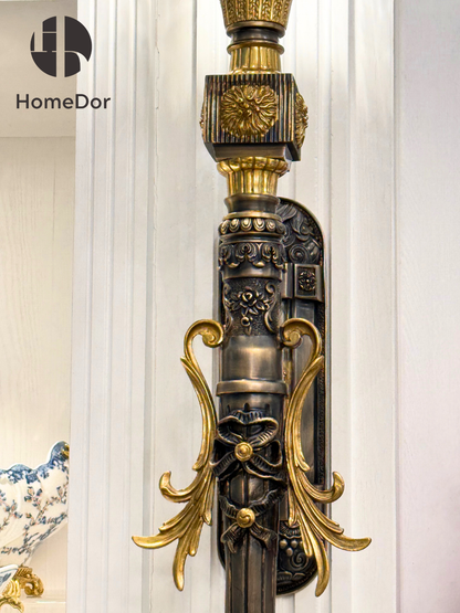 HomeDor Vintage Classic Mid-Century Brass Wall Sconce