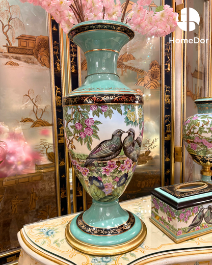 Emerald Garden Lovebirds Decorative Ensemble