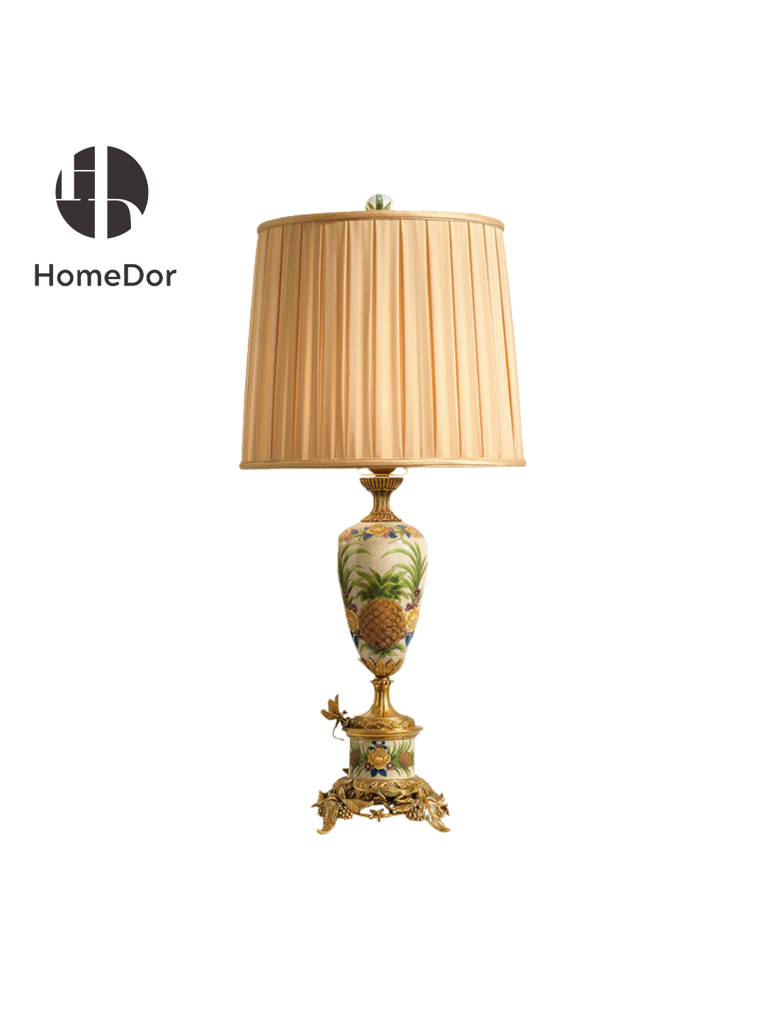 HomeDor × FH&Home | Tropical Rainforest Pineapple Hand-Painted Tabletop Decor Set