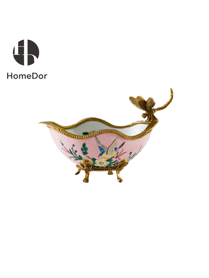 Romantic Pink Songbird Garden Decorative Ensemble