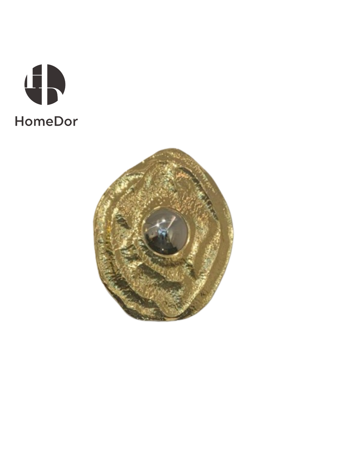 HomeDor HomeDor Luxury Brass Irregular Oval Mirror-Wall Decor-L92cm * D15cm * H111cm-