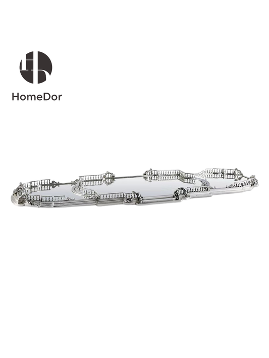 HomeDor × FH&Home | Luxury Silver-Plated Copper Mirror Tray