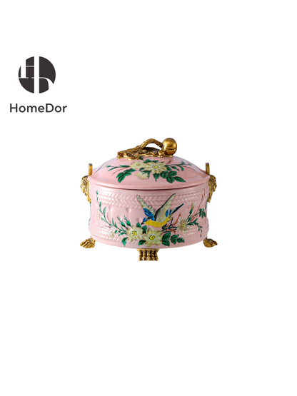 Romantic Pink Songbird Garden Decorative Ensemble