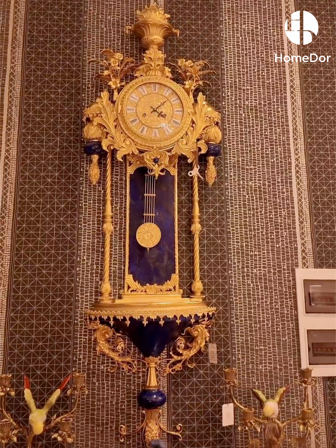 HomeDor × FH&Home | Rococo Malachite/Lapis Lazuli Wall Clock