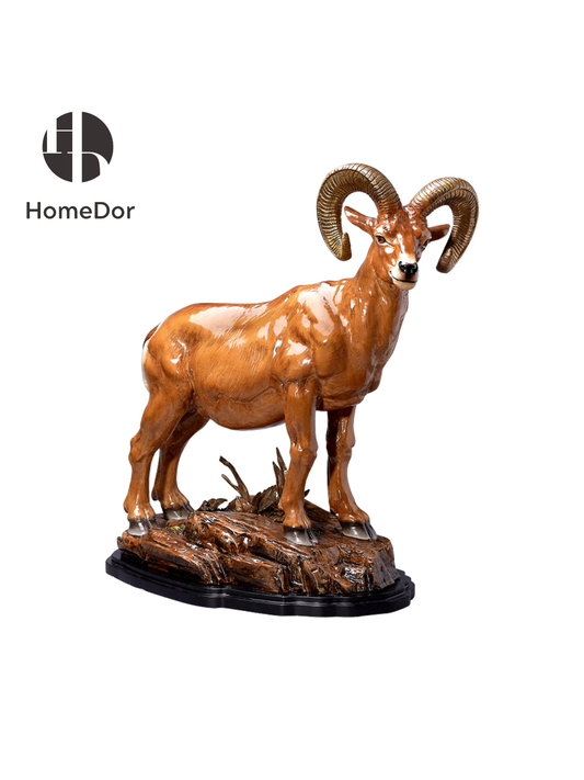 HomeDor × FH&Home | Premium Ram Statue Decor