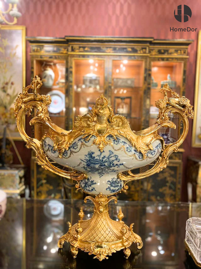 HomeDor × FH&Home | Ornate Four-Bellied Deep Decorative Vessel