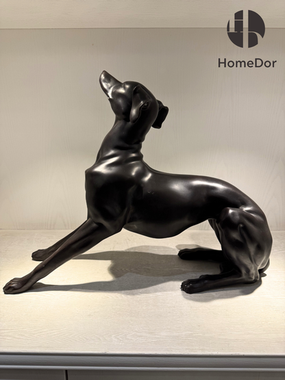 Escultura de perro de bronce de estilo clásico de lujo HomeDor