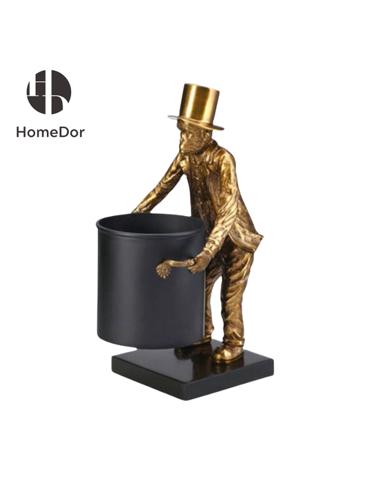 HomeDor Whimsical Monkey Butler Ice Bucket for Champagne & Wine