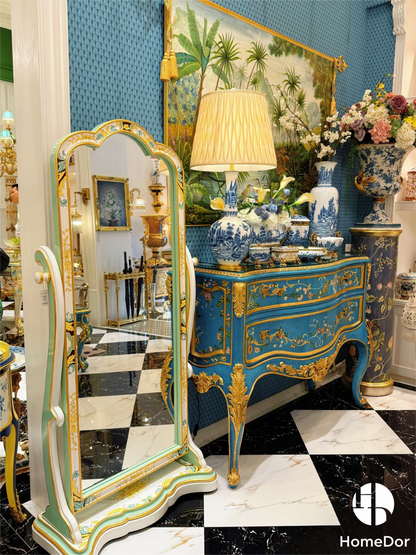 HomeDor × FH&amp;Home | Elegante juego de mesa de porcelana clásica con detalles en cobre