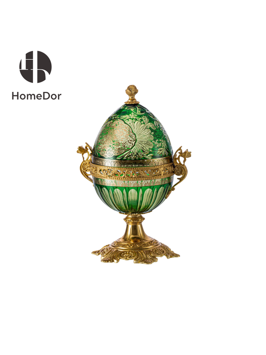 HomeDor × FH&Home | Aurora Glass Green Etched Royal Set
