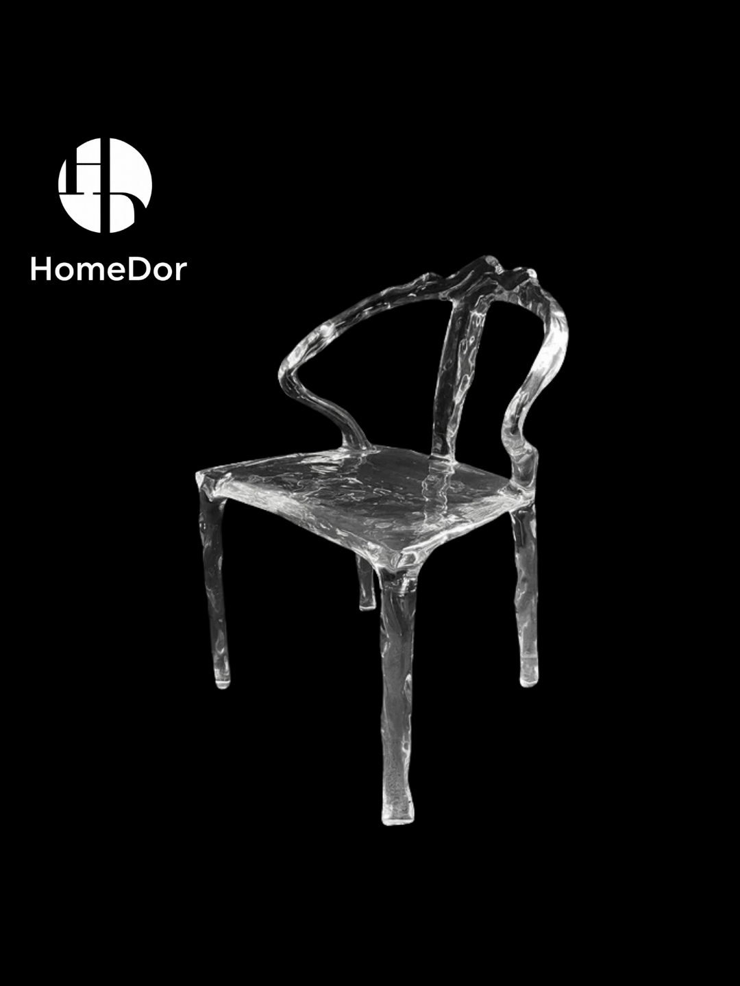 Modern Art Design Landscape Transparent Glacier Crystal Chair by Gordon Gu