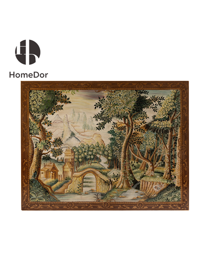 Arte de pared con paisaje rural elegante vintage HomeDor
