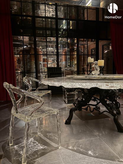 Modern Art Design Landscape Transparent Glacier Crystal Chair by Gordon Gu