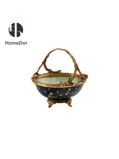 HomeDor × FH&Home | Luxe Classic Black Floral-Embossed Decor Set