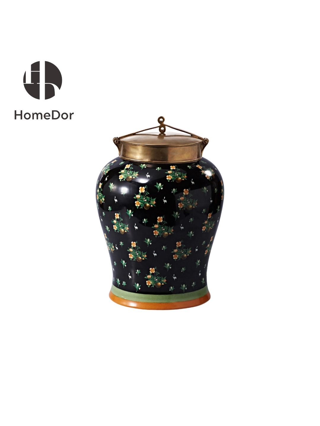 HomeDor × FH&Home | Luxe Classic Black Floral-Embossed Decor Set