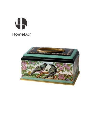 Emerald Garden Lovebirds Decorative Ensemble
