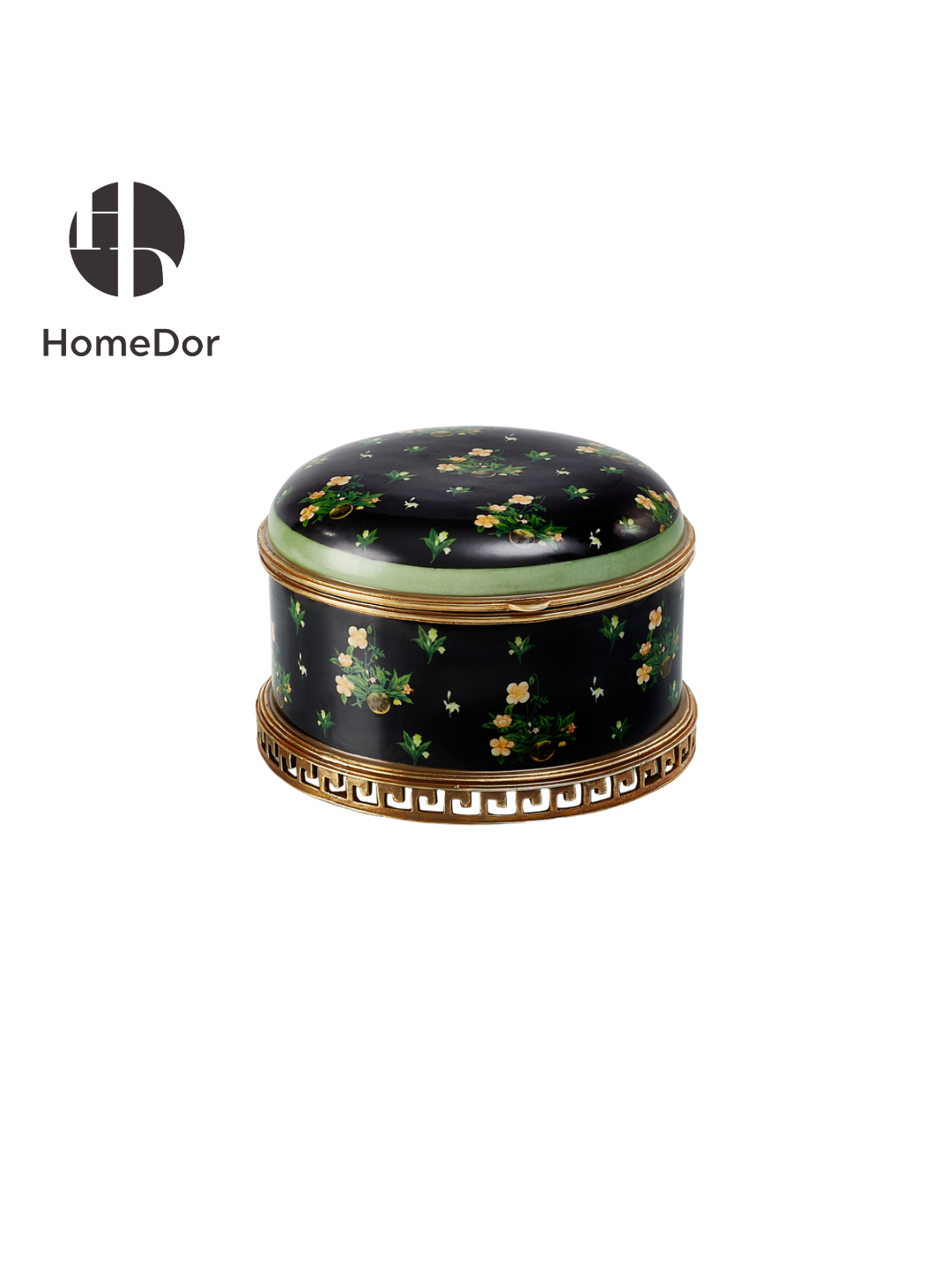 HomeDor × FH&Home | Luxe Classic Black Floral-Embossed Decor Set