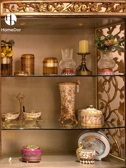 HomeDor Royal Purple Relief Carving Table Incense Holder