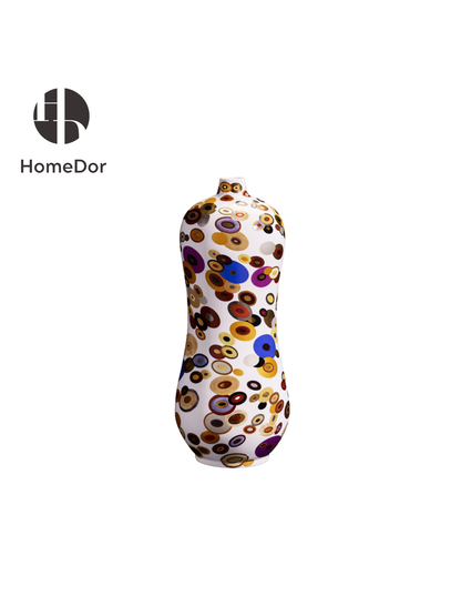 HomeDor × FH&Home | Artistic Multi-Color Ring Motif Vase & Candlestick Set