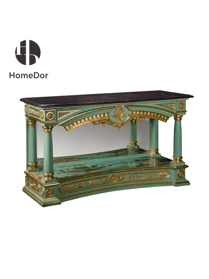 HomeDor Marlene Series Chinoiserie Turquoise Entryway Console