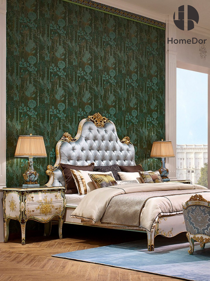 HomeDor Jardin de Versailles Series Floral Nightstand