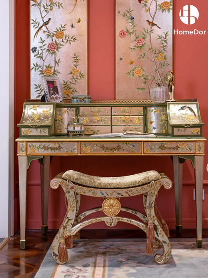 كرسي هوم دور ذو أرجل منحنية أنيقة بنمط صيني