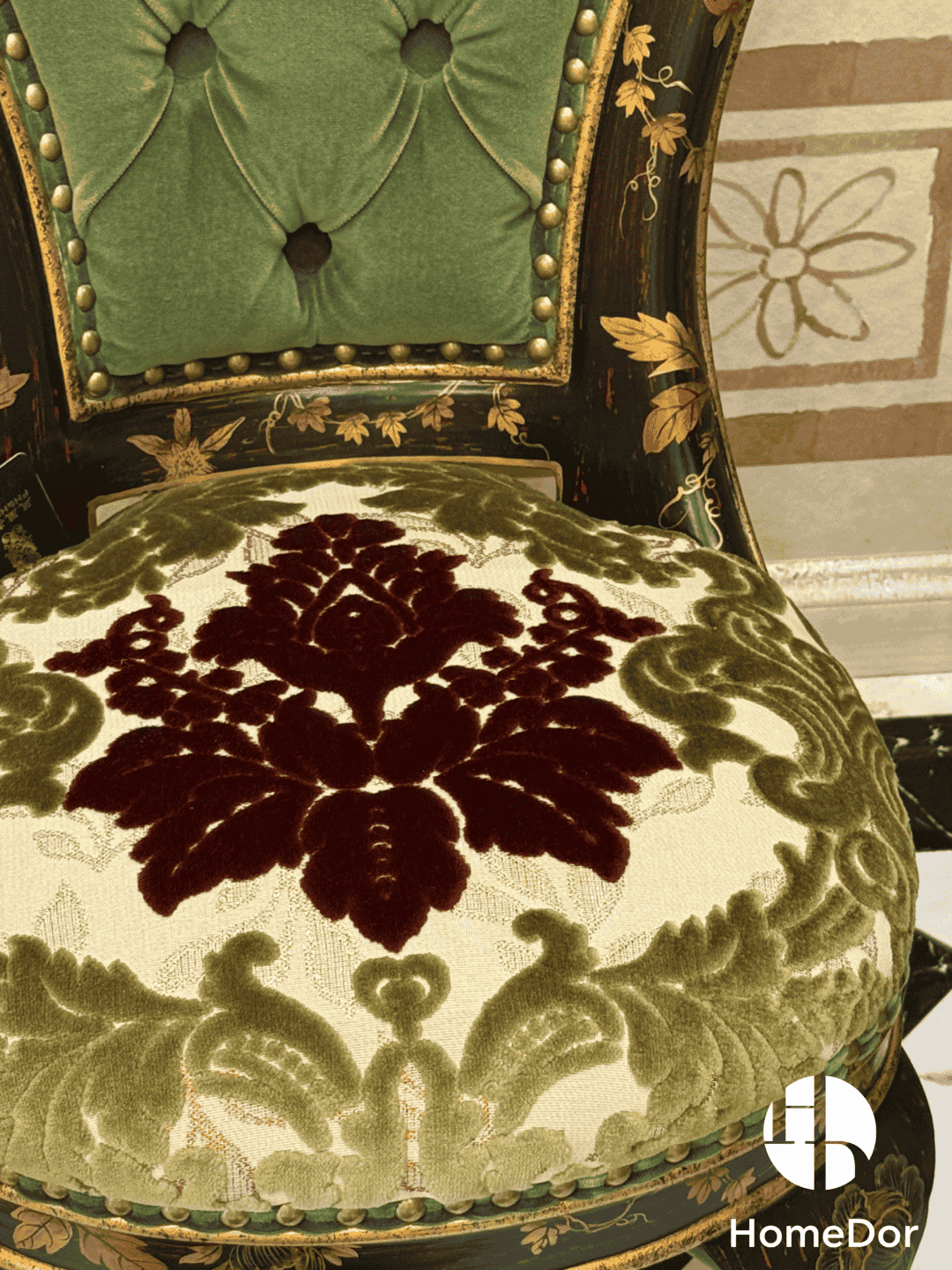 French Louis-style carved side chair for noble interiors