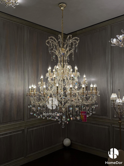 Homedor_Crystal Twig Baroque Chandelier for mansion interior