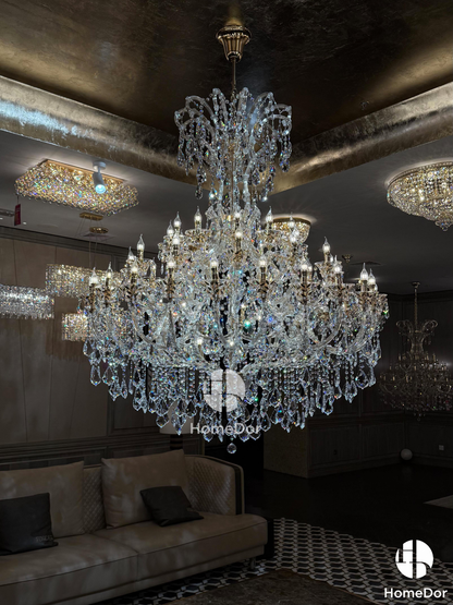 Classical chandelier for double height foyer