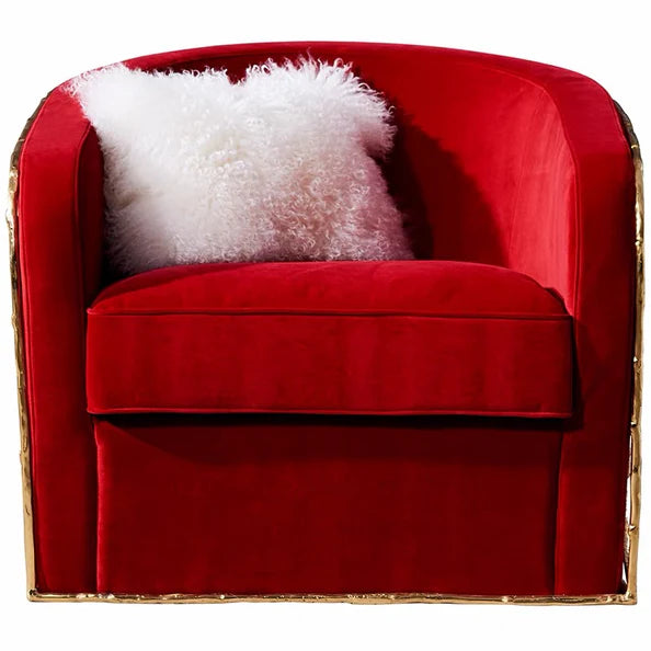 HomeDor Luxury Crafted Brass Branches Sofa Chair