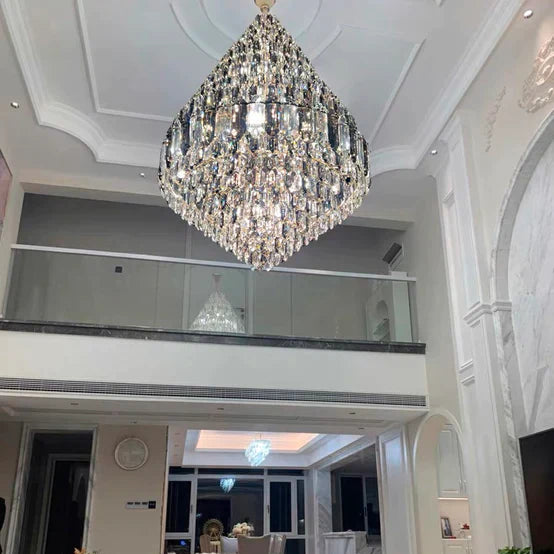 HomeDor Premium Multi-tiered Honeycomb Chandelier for Grand Hall/Staircase/High-ceiling Living Room