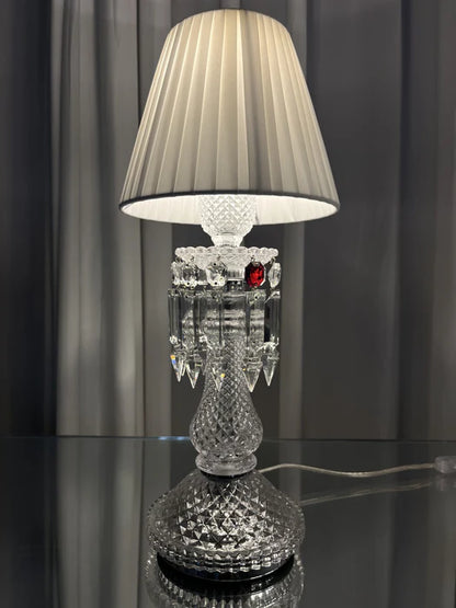 HomeDor Premium Laurel Vintage Luxury Lampshade Table Lamp in Black/White