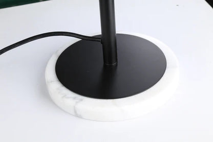 HomeDor Premium Modern Black Finish Round Crystal Table Lamp
