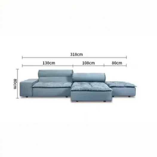 HomeDor Modern Soft Mint Cloud Sofa