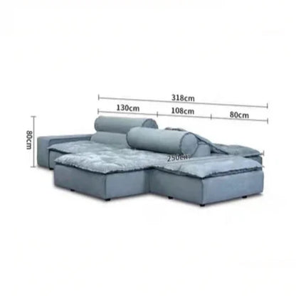 HomeDor Modern Soft Mint Cloud Sofa