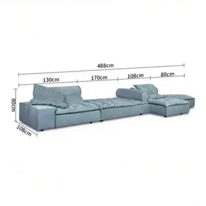 HomeDor Modern Soft Mint Cloud Sofa