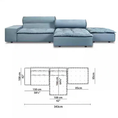 HomeDor Modern Soft Mint Cloud Sofa